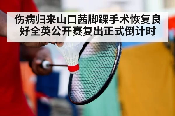 伤病归来山口茜脚踝手术恢复良好全英公开赛复出正式倒计时